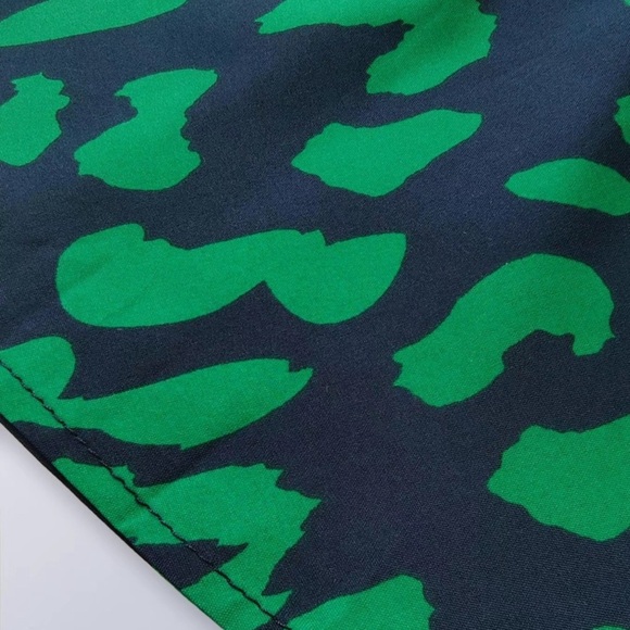 Women’s Leopard Print Ruffle Hem Shirred Blouse - Picture 7 of 7